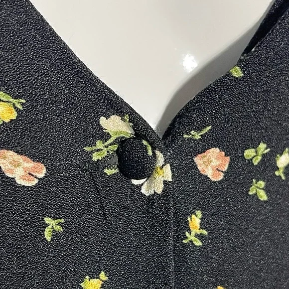 Reformation Black and White Puff Sleeve Midi Sundress - Picture 6 of 12